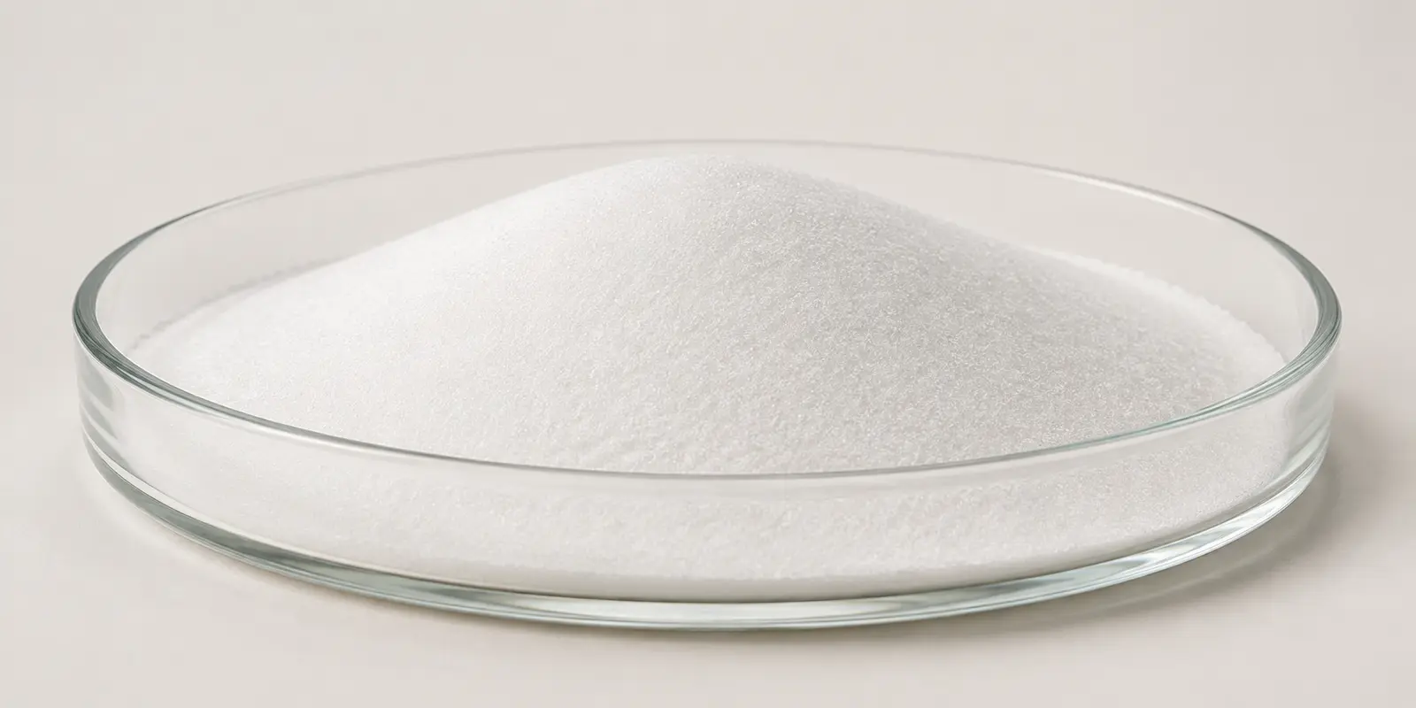 High-purity quartz sand presented in a clean laboratory dish
