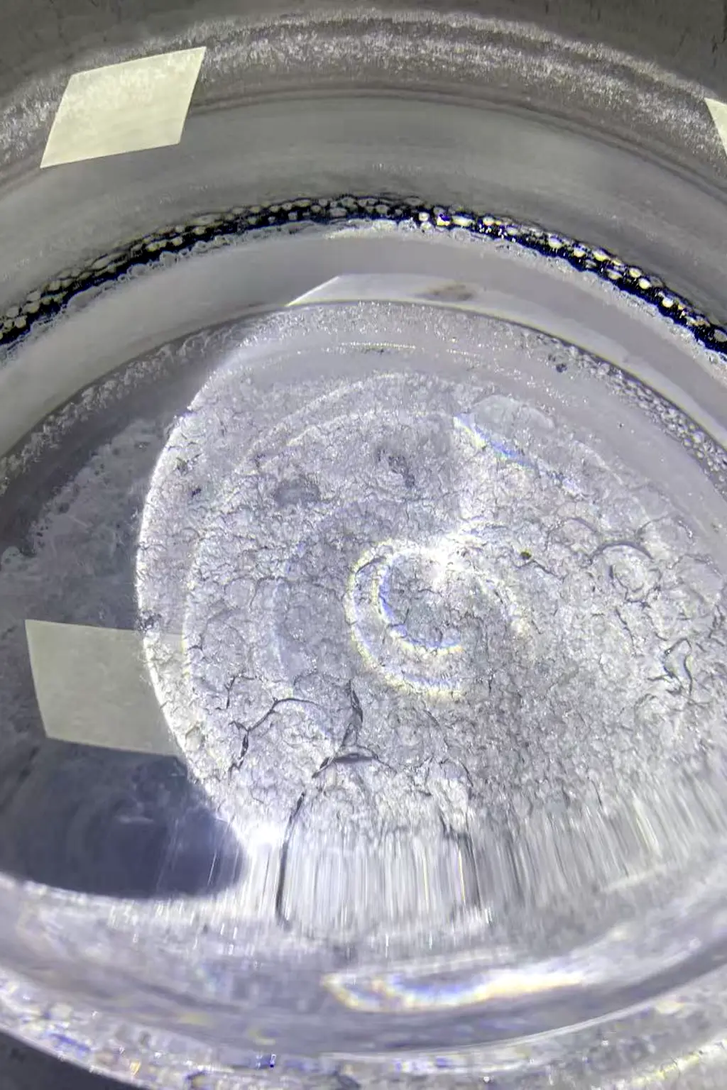 Real fused quartz boule, with a video available on hover or play